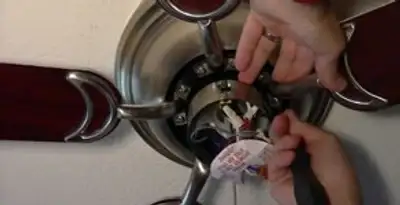 Ceiling fan installation with electrical wiring and mounting by professional electrician in Bellevue, NE