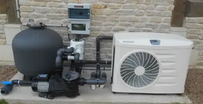 electric heater installation services with connected outdoor heating system equipment in Bellevue, NE