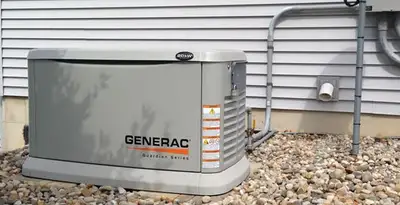 generator installation service featuring outdoor standby generator setup by licensed electricians in Bellevue, NE
