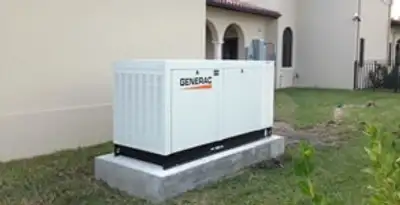 generator installation service showing standby generator professionally installed for residential power backup in Bellevue, NE