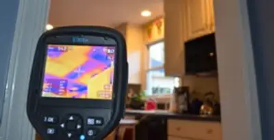 home energy audit service using thermal imaging to evaluate electrical efficiency inside a home in Bellevue, NE