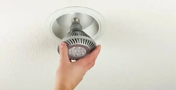 lighting installation service featuring recessed ceiling light installed by licensed professionals in Bellevue, NE
