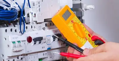 Residential electrician testing home electrical panel for safety and performance in Bellevue, NE