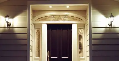 security light installation services with professionally installed entryway lighting in Bellevue, NE