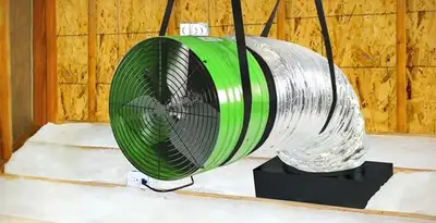 whole house fan installation services with professionally mounted ventilation fan system in Bellevue, NE
